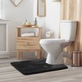 thumbnail image 2 of 1 Contour Clara Clark Bath Mat Bathroom Rug - Absorbent Memory Foam Bath Rugs - Non-Slip, Thick, Cozy Velvet Feel Microfiber Bathrug, Plush Shower, Toilet- Floor Bathmats Carpet - Black - 24"x19", 2 of 6