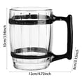 thumbnail image 2 of Hearth & Gear Large Barrel Mug Glass Mug With Handle For Home Bar Drinking Kitchen Cups Fancy Lolly Cups Winter Coffee Mugs for Women Vacuum Insulated Mug Ceramic Porcelain Mug No Handle The Cup Glass, 2 of 5
