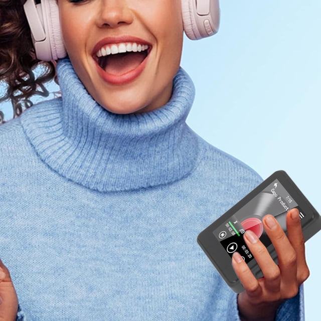5.3 MP4 MP3 Player with HiFi Lossless Sound, Expandable to 128GB, Superior Recording, Multifunction, for Study, Leisure, Sports, with FM Radio, Video Playback, Electric Book,