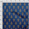 thumbnail image 2 of oneOone Silk Tabby Fabric Leaves & Paisley Block Print Fabric BTY 42 Inch Wide, 2 of 4