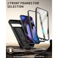 thumbnail image 5 of Poetic Revolution Case for Google Pixel 9/9 Pro 5G, Built-in Screen Protector Work with Fingerprint ID, Black, 5 of 5