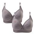 thumbnail image 1 of Timegard Wireless Bras for Women 2pc Ruched Full Support Adjustable Strap Comfy Daily Seniors Bras, 1 of 6