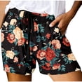 thumbnail image 1 of Cameland Shorts de Sport de Yoga pour Femmes à Imprimé Mode, Grande Taille, à Cordon, 1 of 6