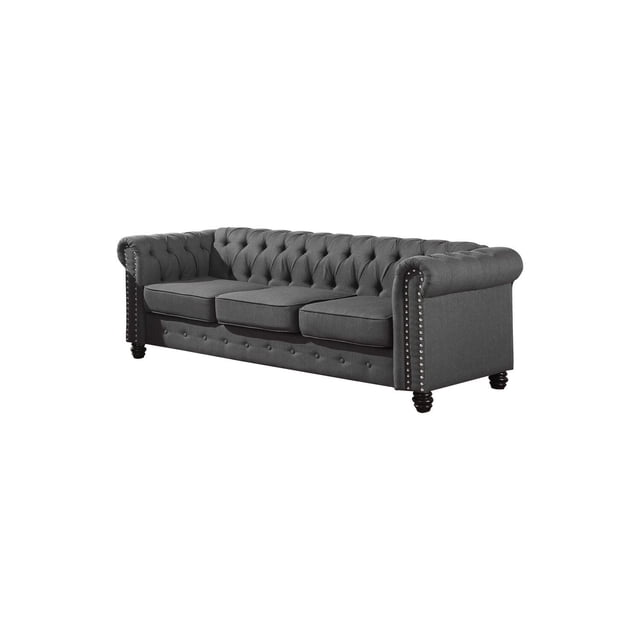 Best Master Furniture Venice Upholstered Sofa, Charcoal