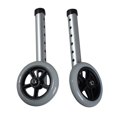 thumbnail image 1 of Shisuyan 2 Pcs Roue de Remplacement pour Aide à la Marche Roues de Fauteuil Roulant en Alliage d'Aluminium avec Tube, 1 of 1