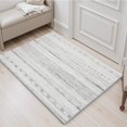 thumbnail image 3 of Boho Area Rug 2x3 Carpet-Rugs for Living Room Distressed Moroccan-Machine Washable Rugs for Kitchen Entryway Bedroom Dining Room Living Room Modern Neutral Rug White & Grey, 3 of 7