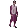 thumbnail image 2 of Atasi Traditional Mens Dupion Silk Kurta Pajama Set With Nehru Jacket Men Wear, 2 of 3
