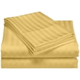 thumbnail image 1 of Hotel Collection 1200 Super Soft & Wrinkle Free Luxurious Stripe 6-Piece Sheet Set (King, Gold), 1 of 1