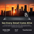 thumbnail image 4 of Dell Inspiron 15.6" FHD Touchscreen Laptop, Intel i5-1334U, 32GB RAM, 2.16TB Storage(2TB SSD+160GB Docking Station Set), Intel UHD Graphics, Full Size Keyboard, Webcam, Copilot, Win 11 Pro, Black, 4 of 9