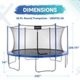 thumbnail image 2 of Plexalife Ensemble de Trampoline Rond de 16 Pi avec Système de Clôture de Sécurité - Trampoline de Cour Arrière Trampoline Extérieur pour Enfants - Adultes, 2 of 5