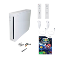 thumbnail image 1 of Nintendo Wii Console White Premium Bundle (Refurbished) - Includes Super Mario Galaxy, 2 Remotes & 2 Nunchuks, 1 of 8