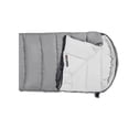 thumbnail image 1 of Versatile Double Hooded Camping Sleeping Bag - Machine Washable, Water-Resistant, 4-Season Travel Companion for Couples - Grey, 1.5KG, Compact Design for Outdoor Adventures, 1 of 7