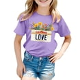 thumbnail image 4 of Pyjama Court Taille 8 pour Filles, T-Shirt à Manches Courtes Imprimé Décontracté pour Enfants, 4 of 4