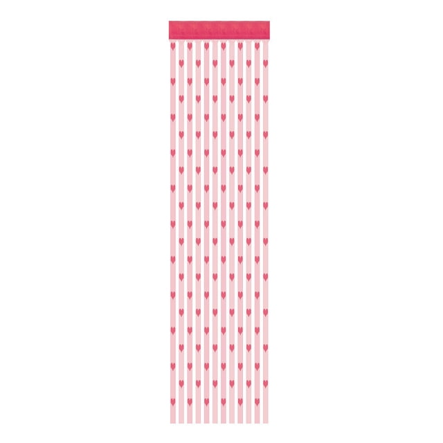 Binwennn Rideau de Douche Lumières 8 Pieds Rideaux Rideaux Assombrissants Porte Fenêtre Séparateur Corde 50x2 00cm Rideau Rideau Voilage Cœur Maison
