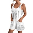 thumbnail image 1 of Penkiiy Combinaison Décontractée Sans Manches pour Femme, Blanc, Taille P, 1 of 6