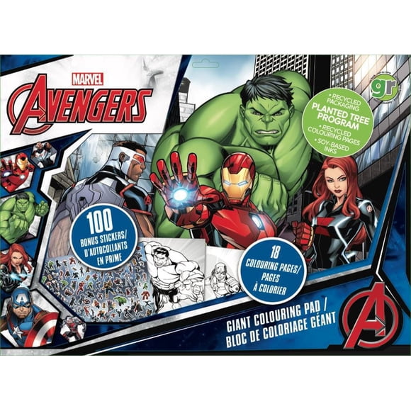 Marvel Avenger Giant Coloring Pad with Sticker