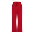 thumbnail image 4 of Timegard Wide Leg Pants for Women High Waist Side Split Loose Comfy Lounge Pants Fall Winter Solid Color, 4 of 5