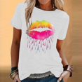 thumbnail image 1 of Birdeem Womens Fashion Printed Round Neck Short Sleeve T-Shirt Blouse Loose Tops, 1 of 12