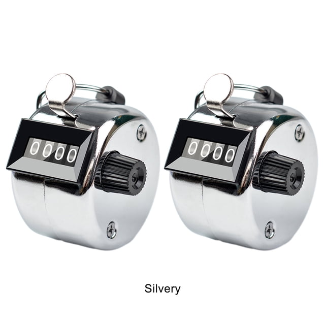 mmirethe 2pack/lot Manual And Accurate Counting Unisex Hand Tally With Materials Silvery 1Set