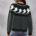 thumbnail image 3 of IROINID Pull à Col Rond pour Femme Imprimé Confortable Mi-Longue Manches Longues Halloween Loisirs Pull à Tricoter Tops, 3 of 4