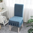 thumbnail image 1 of EGNMCR Décoration pour la Maison, Décoration de Pièce, Décoration Murale Housse de Chaise de Table à Manger Élastique Demi-Ronde Housse de Chaise Ménagère Coussin Dossier une Universelle Housse de Tabouret en Flocage Housse, 1 of 6
