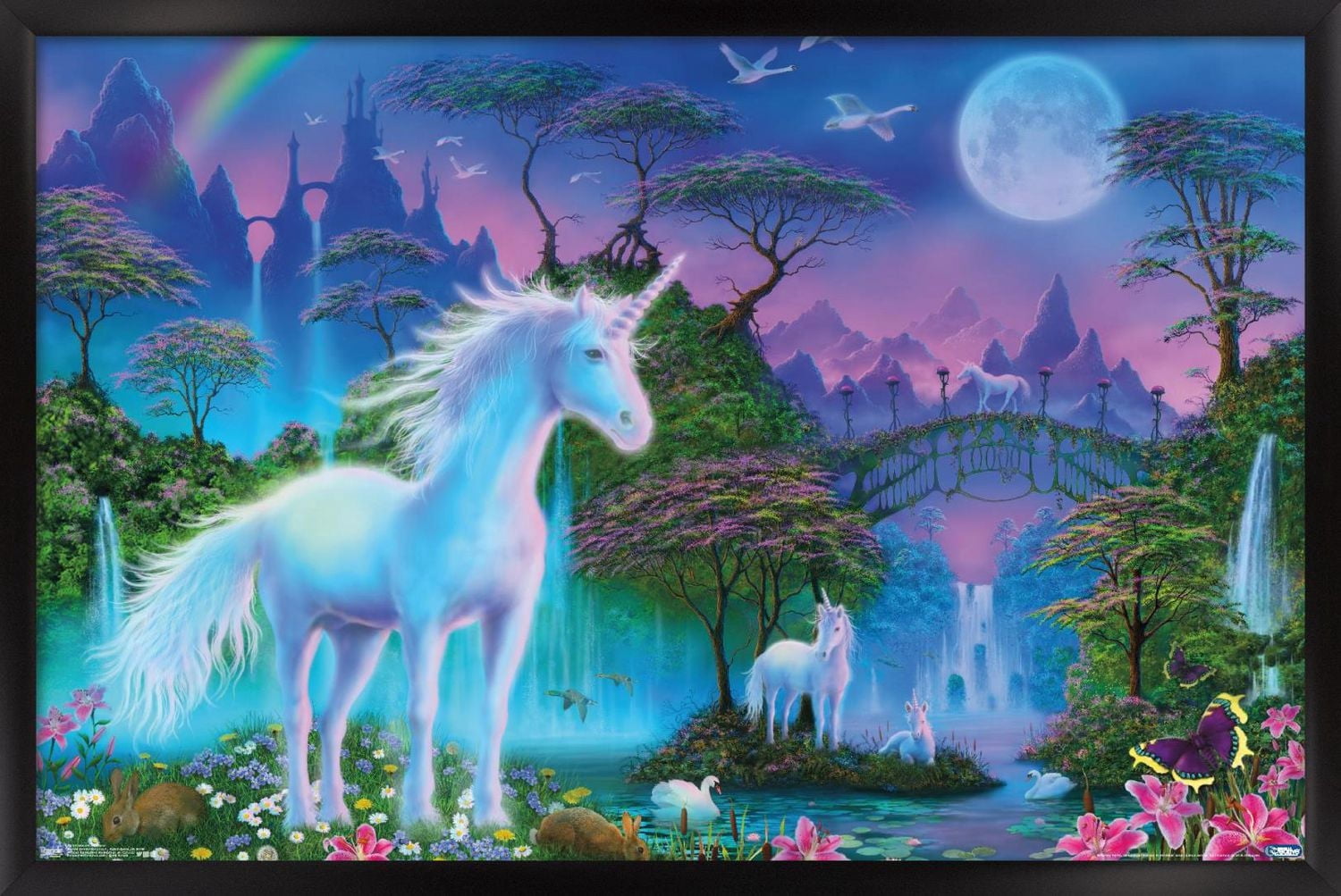 Unicorn Meadow Wall Poster, 22.375" x 34"