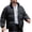 Black, variant on Maqroz Men's Thick Jacket Full Zip Stand Collar Jackets with Pockets Casual Loose Fitting Padded Coats Winter Thermal Solid Color Outerwear Keep Warm Quilted Coat