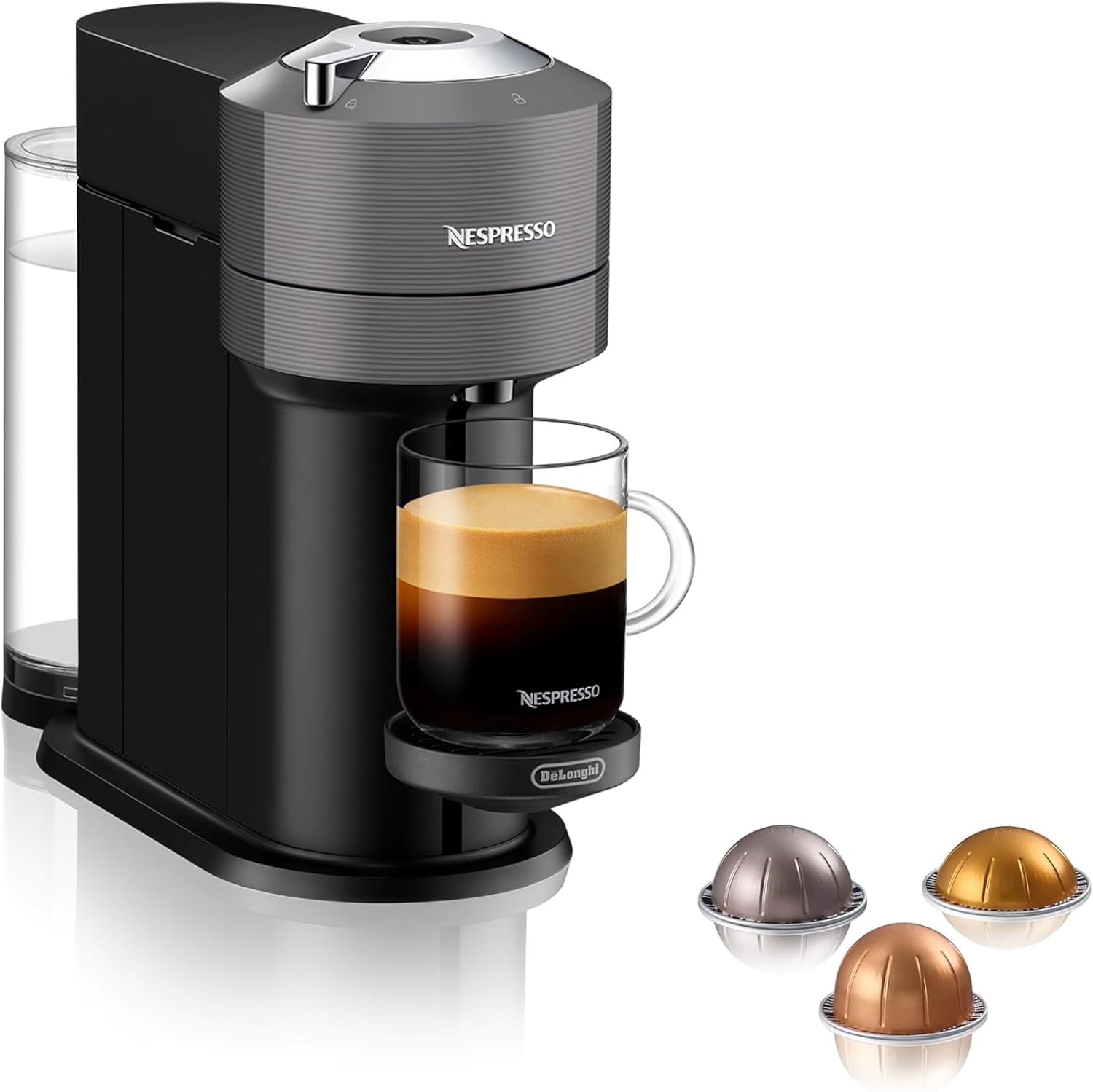 Open Box - Nespresso Vertuo Next Coffee and Espresso Machine by Delonghi - Gray