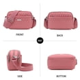 thumbnail image 3 of Sacs Bandoulière pour Femmes à Multiples Poches Sac d'Épaule Sacs à Main et Porte-Monnaie pour Dames Rose, 3 of 5