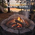 thumbnail image 4 of Sunnydaze Heavy-Duty 24" Stainless Steel Mesh Round Fire Pit Spark Screen with Lifting Ring, 4 of 10