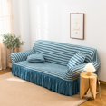 thumbnail image 3 of 2024 1 Piece Sofa Slipcover with Pleated Ruffled Skirt Washable High Stretch Durable Furniture Protector 3 Seater Pine Green, 3 of 13
