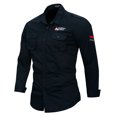 thumbnail image 2 of Men Shirts Cotton Long Sleeve Button Down Cargo Work Shirt, 2 of 2