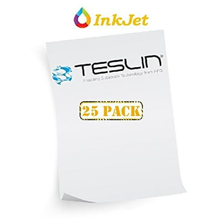 Teslin174ynthetic Paper - for Inkjet Printers - Waterproof Inkjet Grade PPG IJ 1000WP - Full Sheet 10 Mil | Pack of 25