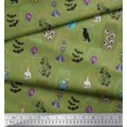 thumbnail image 2 of Soimoi Poly Georgette Fabric Ghost,Skull & Witch Halloween Decor Fabric Printed Yard 52 Inch Wide, 2 of 3