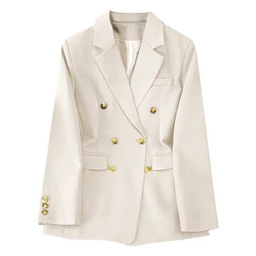 CEHVOM Mode Femmes Manteau Blouse à Double Boutonnage Ajusté Manteau Blazer Liquidation