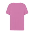 thumbnail image 5 of Jsaierl Womens Casual Notched V Neck Short Sleeve Shirts Summer Solid Color Work Tunics Simple Basic Bussiness Blouses, 5 of 5