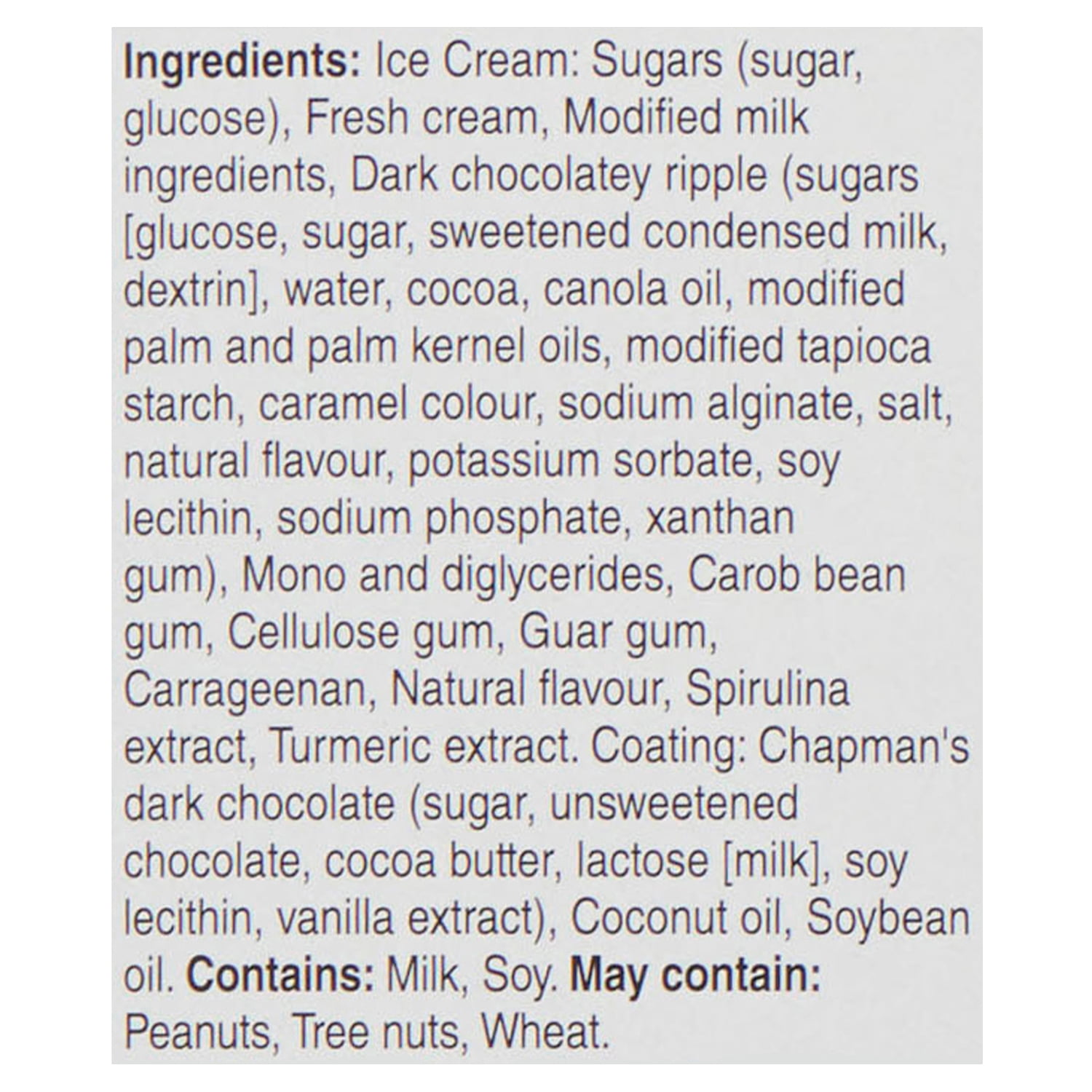 Chapman's Collection Canadienne Pistache & Chocolat Noir Barre de Crème Glacée dans une Boîte