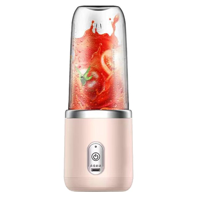 fastboy 400ml 6 Juicer USB Rechargeable Food Mixer Travel Pink