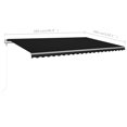 thumbnail image 4 of vidaXL Manual Retractable Awning with Posts 5x3 m Anthracite, 4 of 5
