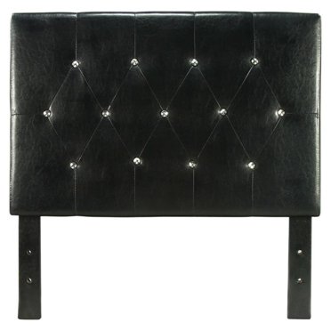 Furniture of America Kylen Tête de Lit Simple en Similicuir Noir