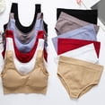 thumbnail image 4 of Women Bra Set 1 Set Women Bra Set No Rims Soft Comfortable Push Up Lady Brassieres Seamless Tops Set for Daily Wear, 4 of 7