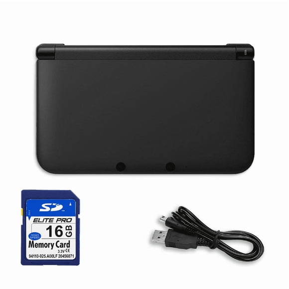 Nintendo - 3DS XL/LL Game Console with RetroFam 16GB Card - Black (Refurbished)