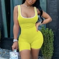 thumbnail image 5 of Baberdicy Combinaisons pour Femmes Liquidation!femmes Décontracté Imprimé Manches Courtes Col en V Ample T-Shirt Blouse Hauts Jaune, 5 of 5