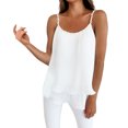 thumbnail image 3 of Hauts Sans Manches d'Été pour Femmes 2025 Nouvelle Mode Débardeur Col Rond Sans Manches Uni Décontracté Style Blouse B-28 Blanc TTG, 3 of 8