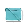 thumbnail image 4 of CTM®  Leather Shoulder Bag Purse with Side Organizer (Women's), 4 of 4
