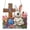 3#, variant on TanSiDing 3pcs Easter Ornaments Set - Bunny Egg Acrylic Hanging Decorations, Double-Sided Colorful Spring Party Decoration for Tree Window Home Garden Festival