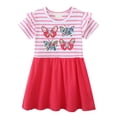 thumbnail image 1 of Robes pour Tout-Petites Fille à Manches Courtes Robe d'Été Robe de Princesse Robe Évasée à Étages Robe Trapèze à Motif Robe de Dessin Animé Robes Élégantes pour Filles, 1 of 5