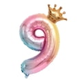 thumbnail image 1 of Birdeem Crown Number Foil Balloons Number Ballon Happy Birthday Party Decoration 32 Inch, 1 of 10