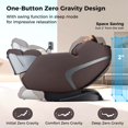 thumbnail image 4 of Costway 4D SL-Track Full Body Massage Chair with Zero-Gravity Design Heated Shawl Brown, 4 of 10