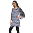 thumbnail image 2 of Moomaya Robe Kurti Courte Indienne Imprimée Tunique en Poly-Crêpe Robe Mini à Col Rond, 2 of 5